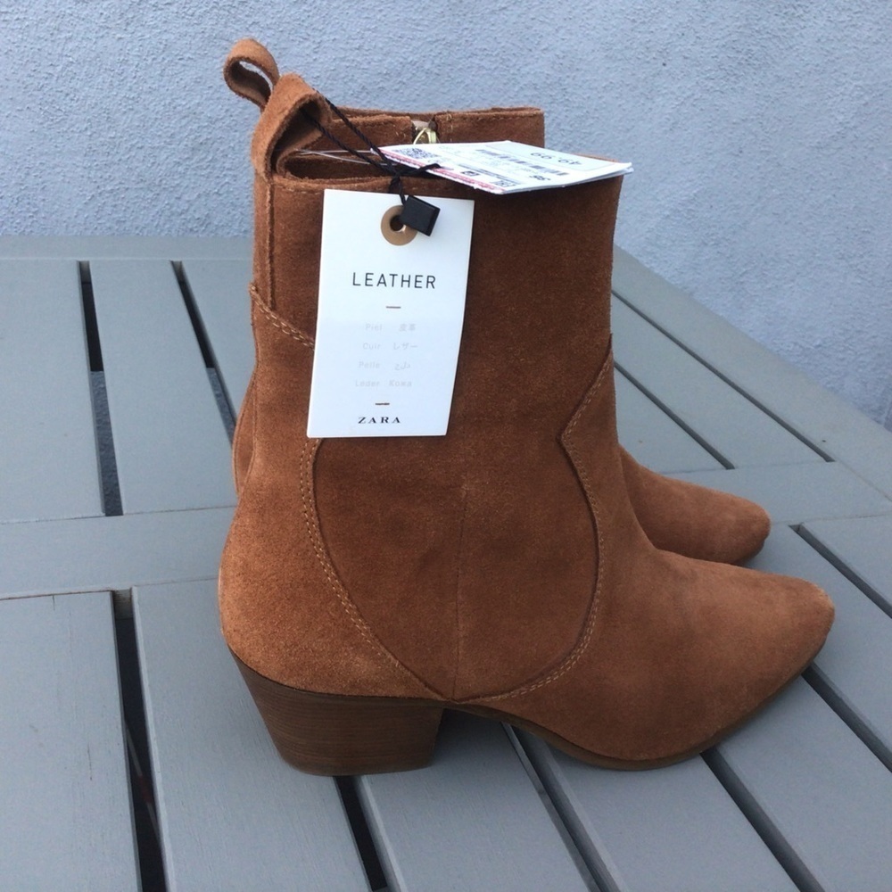 ZARA Basic Collection Booties NWT - image 8